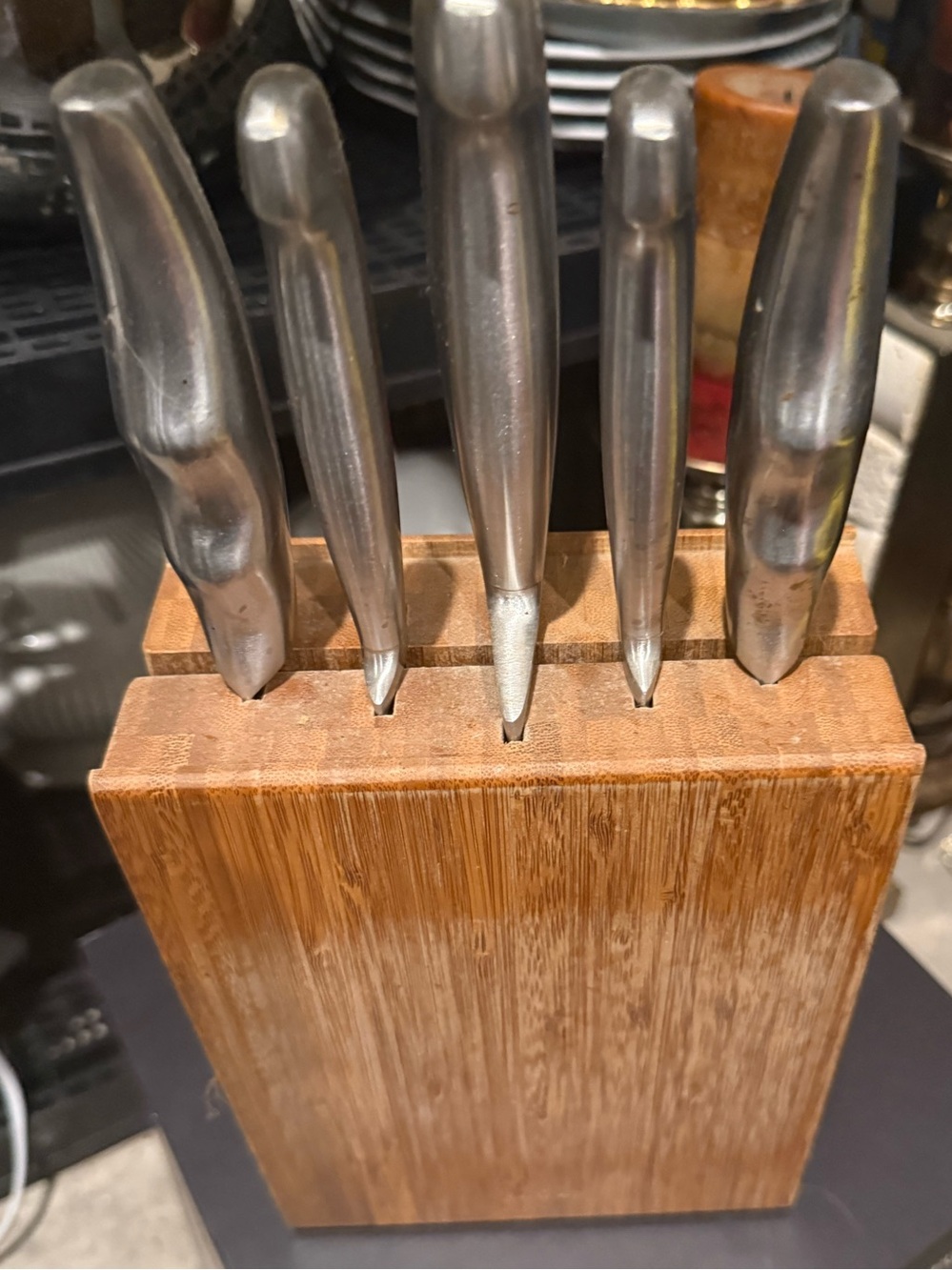 Chicago Cutlery 5-Piece Knife Set with Bamboo Knife Block